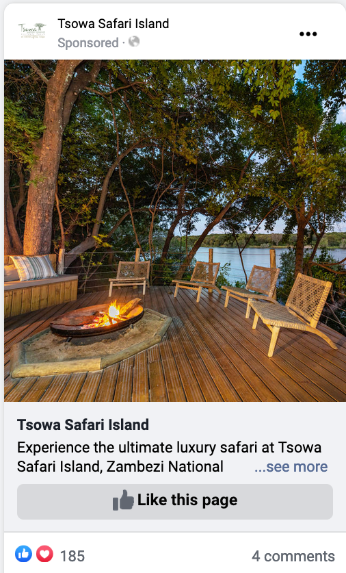 Isibindi Africa Lodges_Meta Ads Campaign