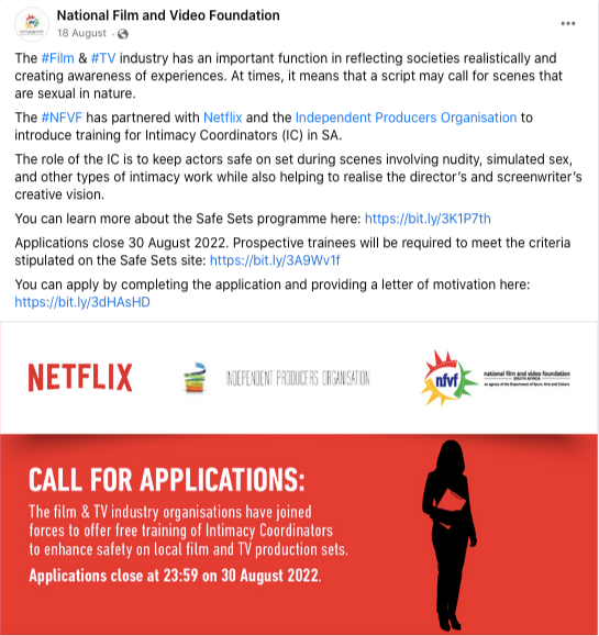 Social Media Copywriting | National Film & Video Foundation (NFVF)