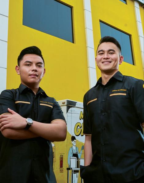Gregorius Ruben (left) and Christopher Aldo, cofounders of Yellow Fit Kitchen.