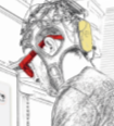 Participant in MIT Study on "Accumulation of Cognitive Debt when Using an AI Assistant for Essay Writing Task," wearing a "Enobio" headset, "AttentivU" headset, using "BioSignal recorder  software"