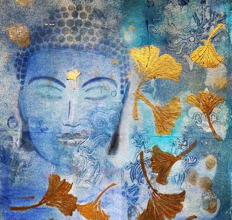 Longevity. An ode to the Ginkgo tree and Wisdom of the Lapiz Buddha.. both alive over thousands of years.