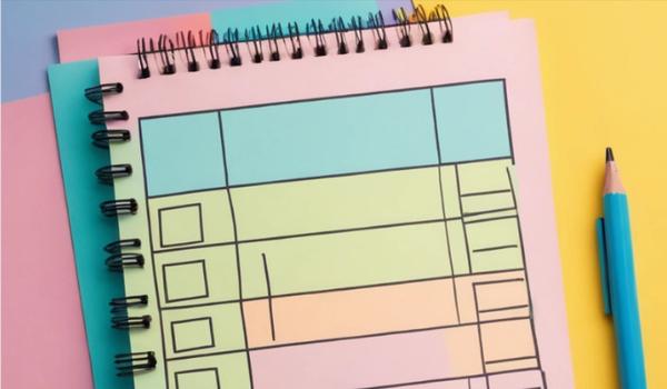 image of a colorful blank checklist and pencil beside it