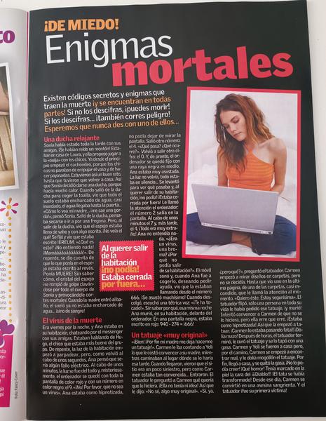 Sección ¡De miedo! de la revista Súper POP escrita por Meritxell Cárdaba