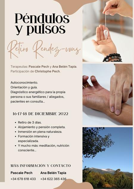 Diseño de cartel offline con información sobre un retiro terapéutico