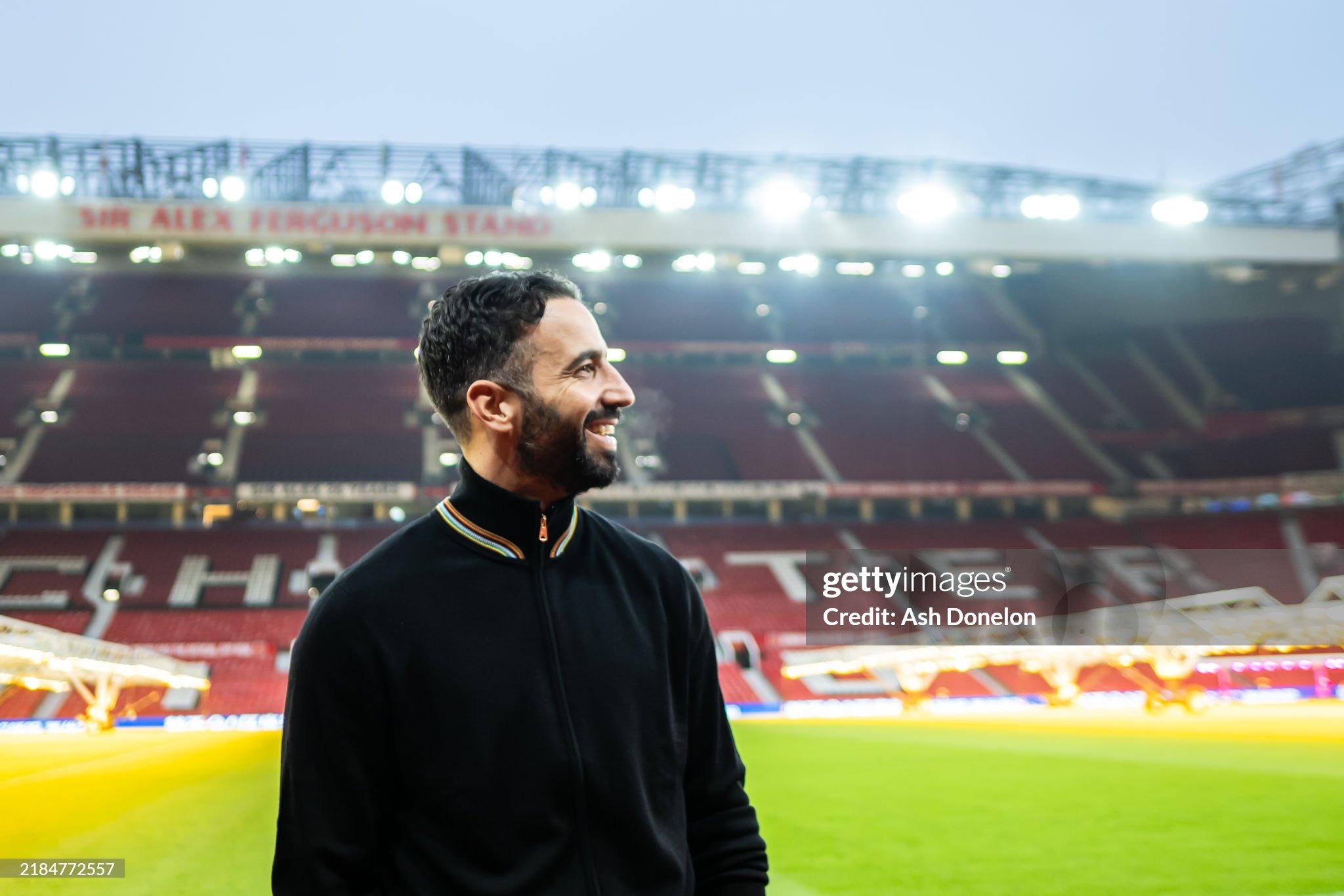 MANCHESTER, ENGLAND - NOVEMBER 13: Ruben Amorim visits Old Trafford on November 13, 2024 in Manchester, England. (Photo by Ash Donelon/Manchester United via Getty Images)