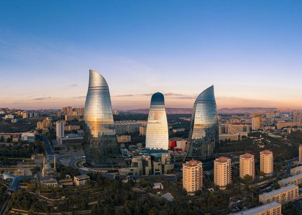 Baku Cityscape with Flame Towers (Photo by Lloyd Alozie)