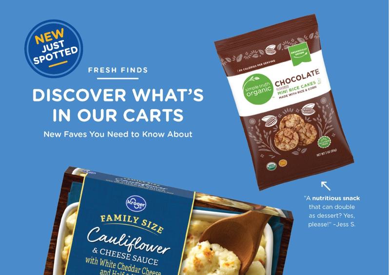 Simple Truth Chocolate Chip cookies and Kroger Brand Cauliflower
