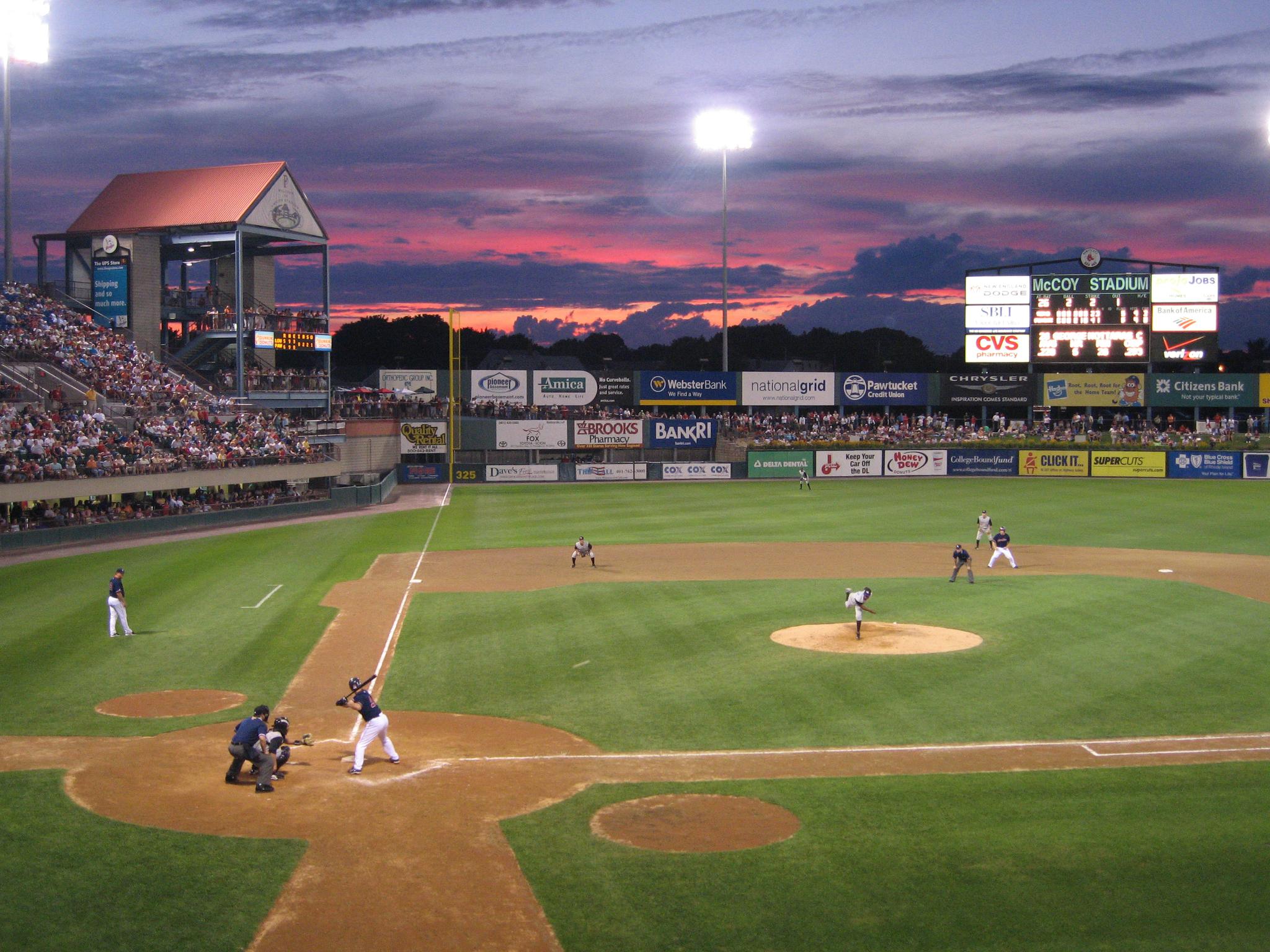 Photo: Twilight at McCoy Stadium.