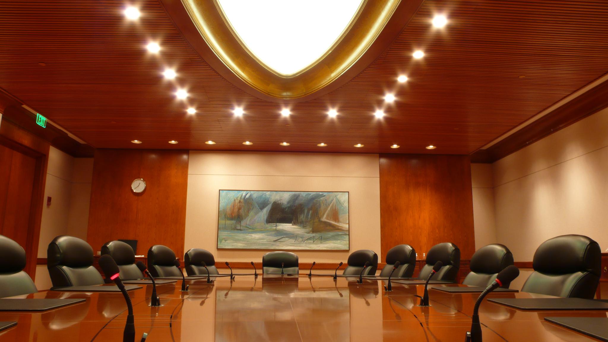 The Boston Fed's Board of Directors Room.