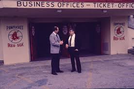 Mike Tamburro, left, and Ben Mondor always greeted fans at the ballpark entrance.