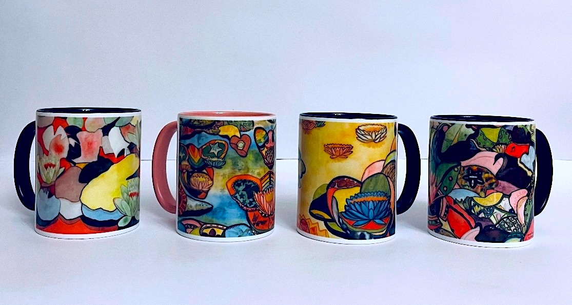 Art Print Mugs, Coffee Mug, Modern Art, Digital Print Art