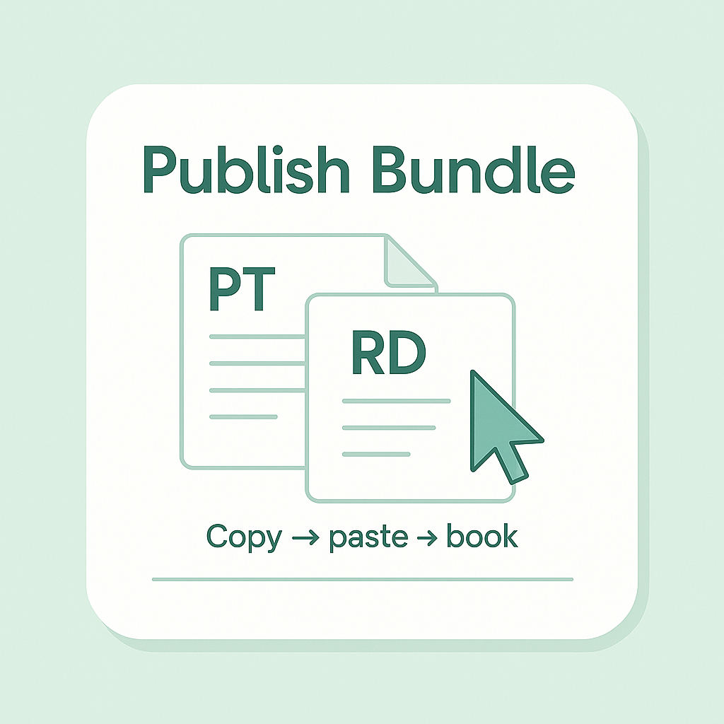 outlining publish bundle for health, fitness and wellness business owners outlining publish bundle for health, fitness and wellness business owners