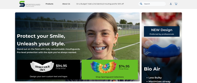 SportsGuard Laboratories website homepage