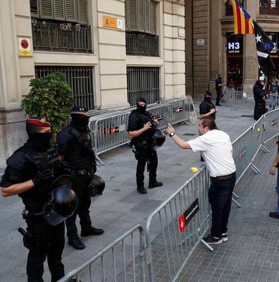 Catalanistiske demonstranter
