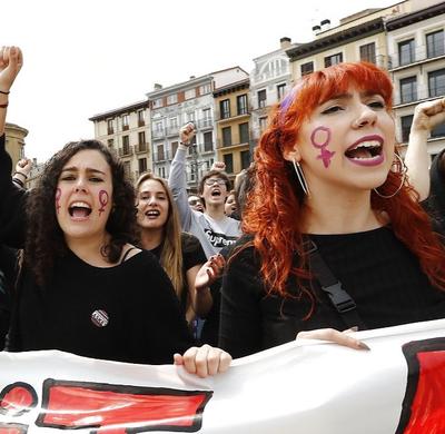 Feministdemonstration i Spanien