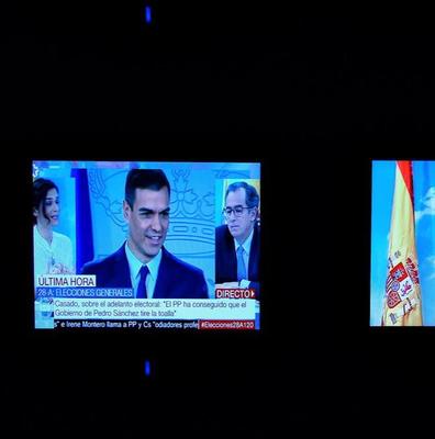 Sánchez og det spanske flag