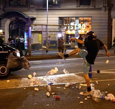 Optøjer i Barcelona