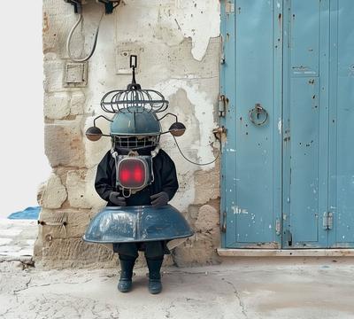 Unattached robot lady