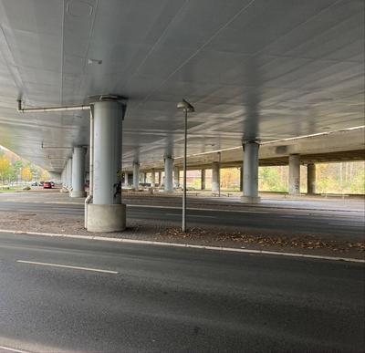 Parkeringspladsen ved Skovbrynet Station