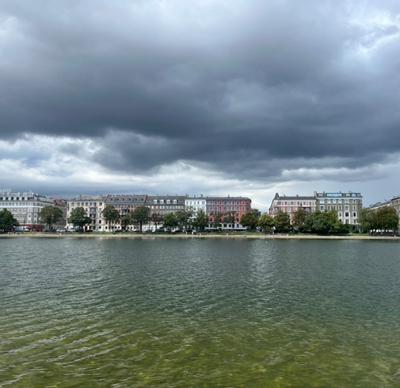 Overskyet Sortedamssø i København