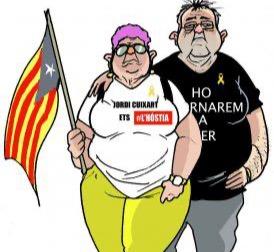 Satiretegning af catalanske nationalister