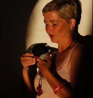 Sara Høyrup looking down