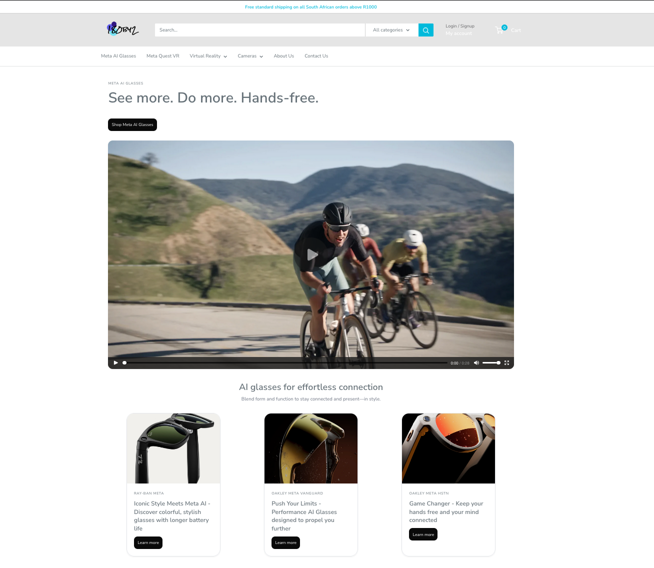 Meta AI Glasses page preview