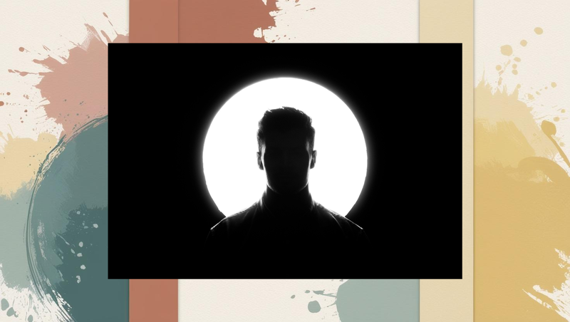 Black and white silhouette of a man representing the importance of defining a clear ideal reader for your business blog strategy.