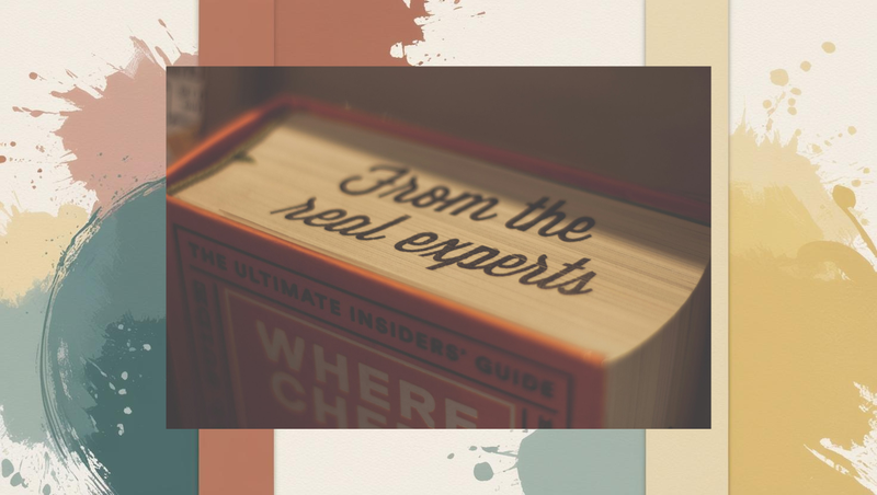 Open red and brown book with the phrase 'From the real experts', representing expert interview strategies for business blog content. Open red and brown book with the phrase 'From the real experts', representing expert interview strategies for business blog content.