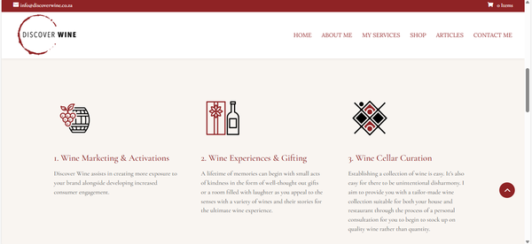 Discover Wine website