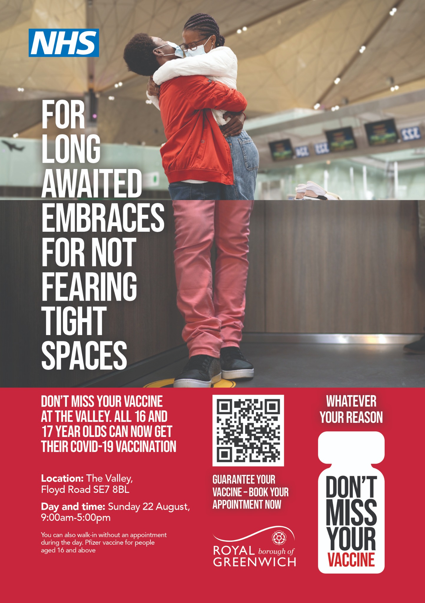 Flyer from extremely successful #DontMissYourVaccine campaign