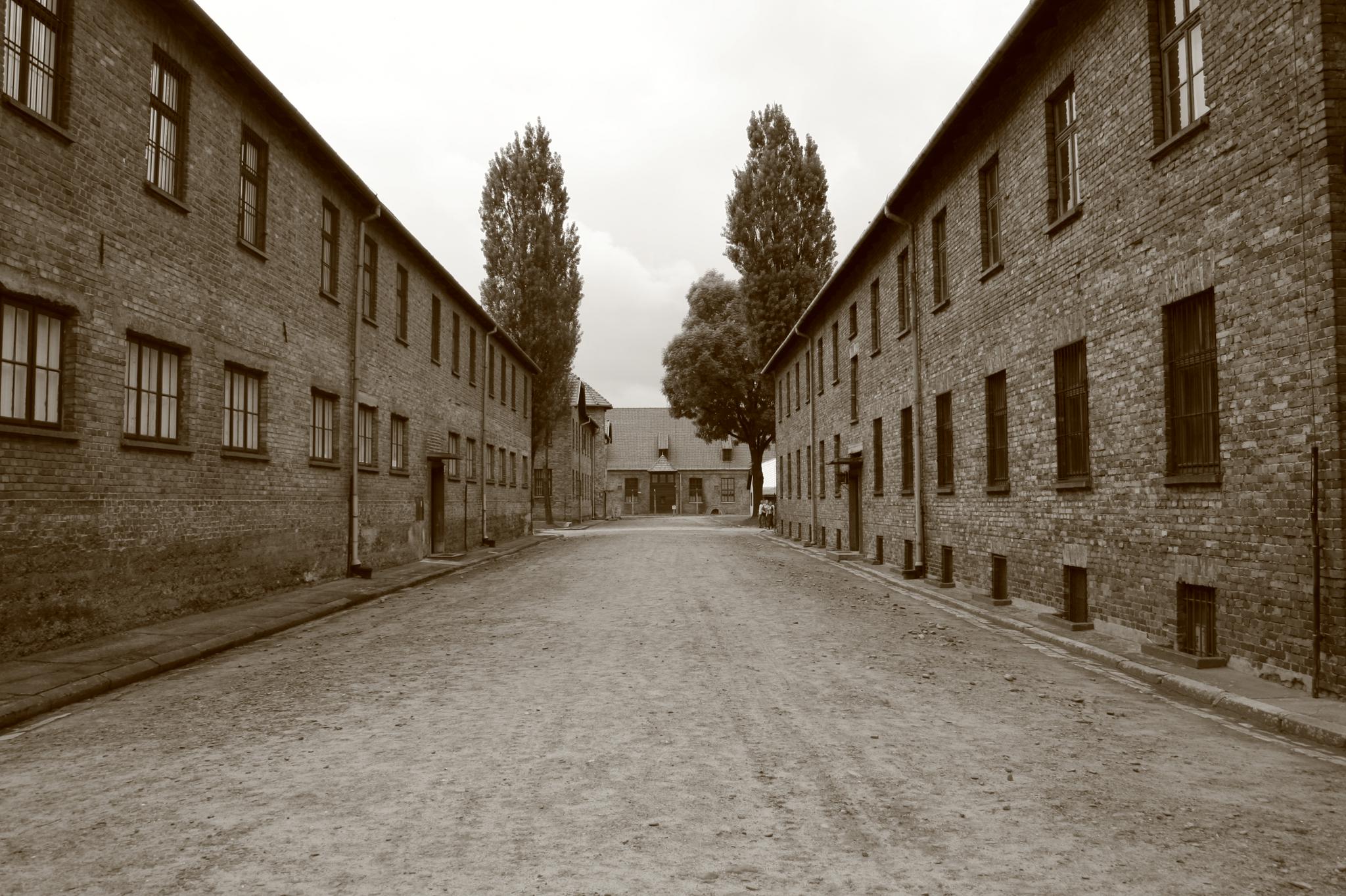 Cell blocks at Auschwitz, Poland.