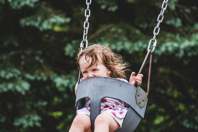 Child on swing