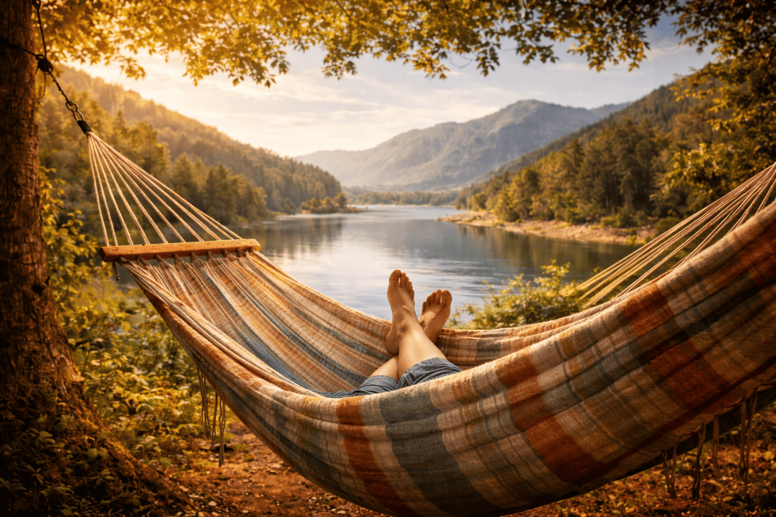 detente-dans-un-hamac-au-bord-dun-lac