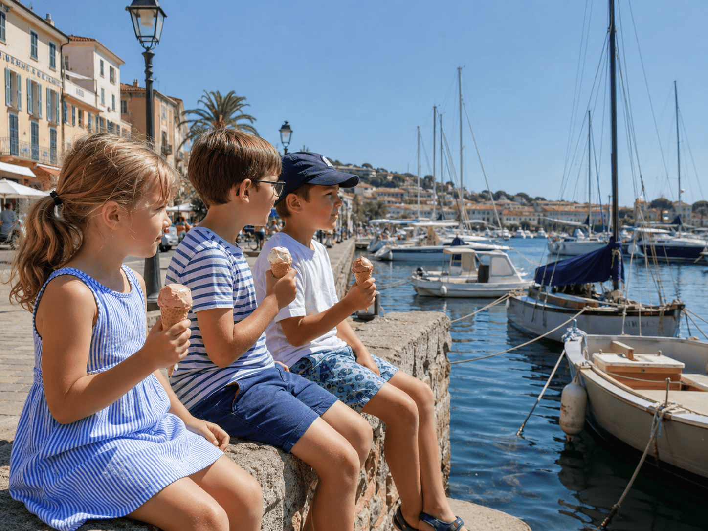 enfants-qui-mangent-une-glace-en-regardant-des-bateaux