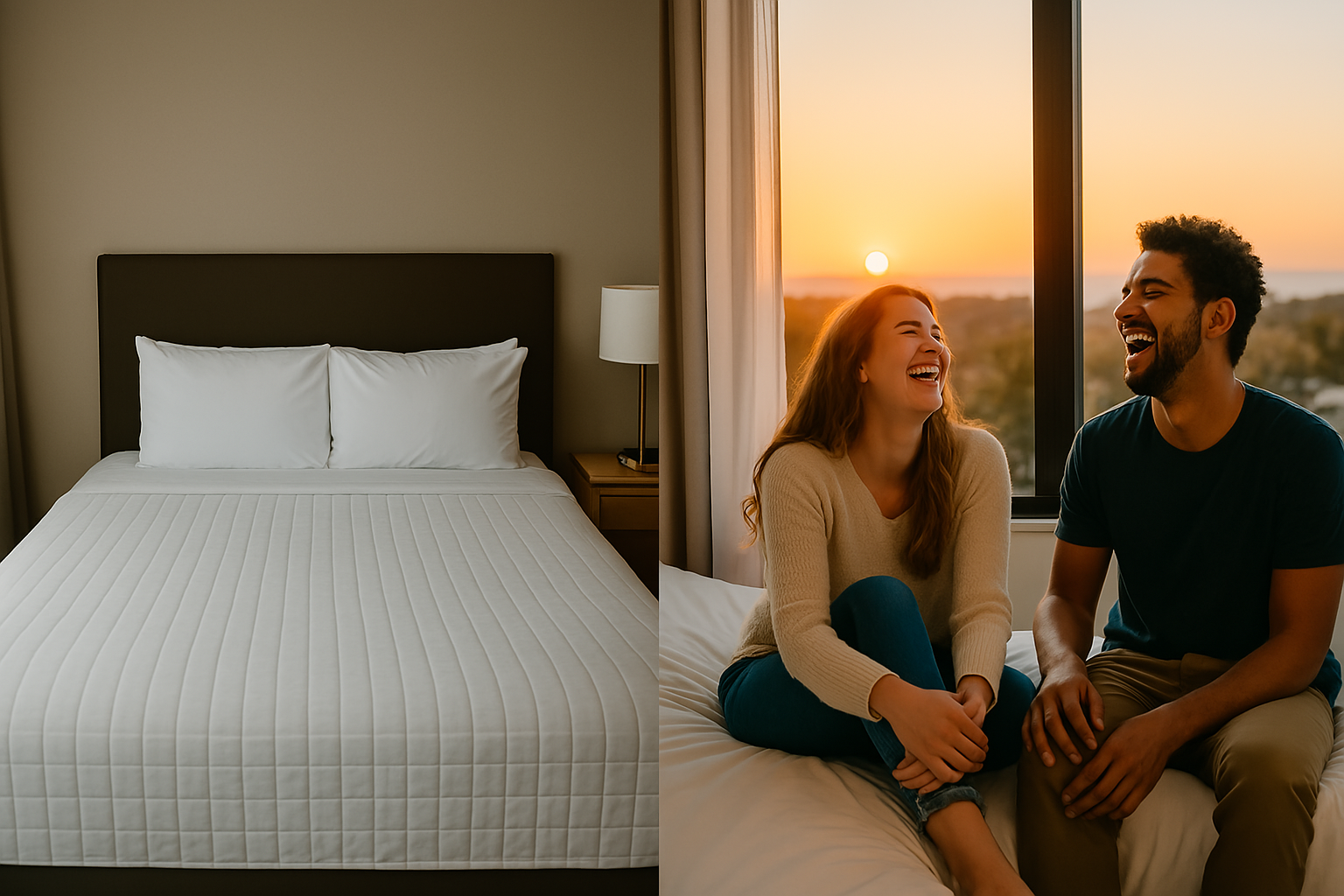 un-lit-refait-sans-vie-versus-un-couple-qui-rit un-lit-refait-sans-vie-versus-un-couple-qui-rit