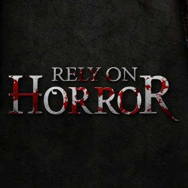 The Rely on Horror logo on a dark grey background.