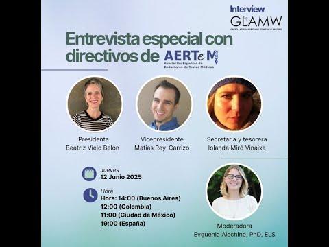 Directivos de AERTeM participando en una entrevista virtual organizada por GLAMW.
