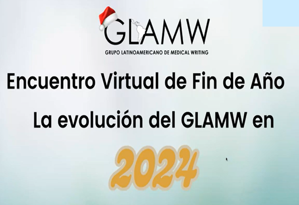 Fotografía de un evento virtual de GLAMW para cerrar el año con intercambio y networking.