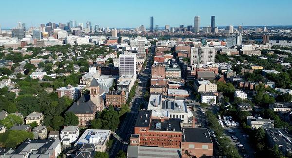 Skyline view of Cambridge
