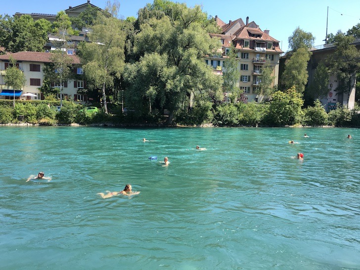 Swimming in the Aare Swimming in the Aare