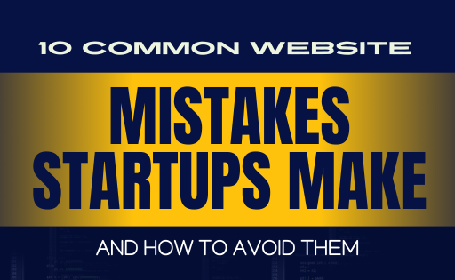 E-book cover titled “10 Common Website Mistakes Startups Make” designed as part of a lead magnet strategy for B2B Tech Brand