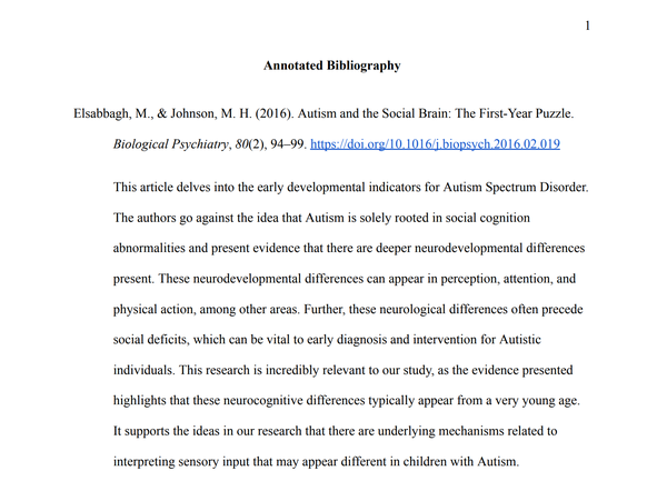 Annotated Bibliography for Child Development Research