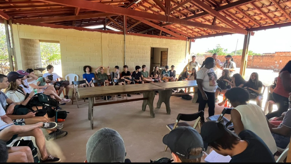 centro comunitário na comunidade quilombola Lagoa das Emas