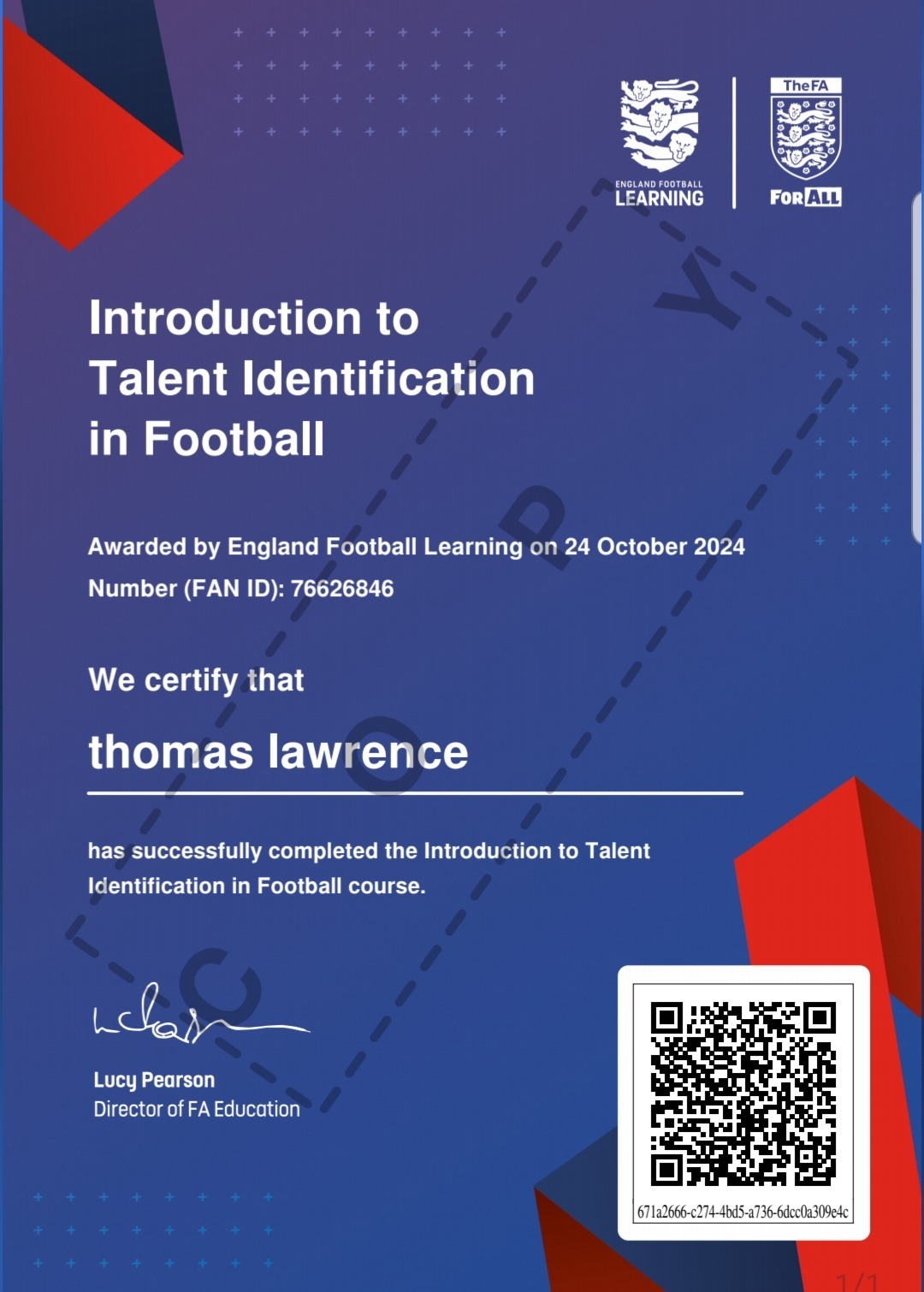 FA talent ID level 2
