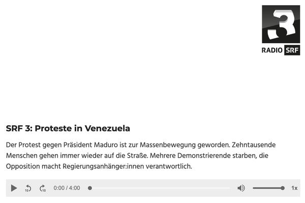 SRF 3 - Proteste in Venezuela