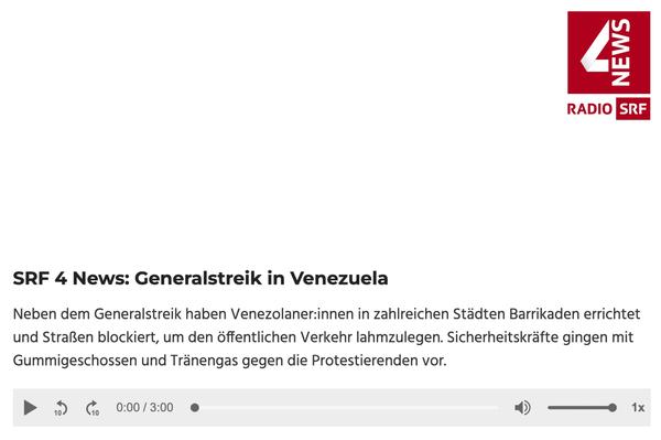 SRF 4 News - Generalstreik in Venezuela