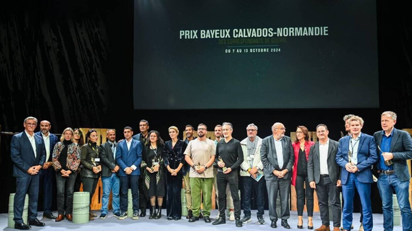 All the winners went up on stage at the end of the ceremony to take a photo.