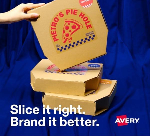 Paid Ad of Pizza box with branding