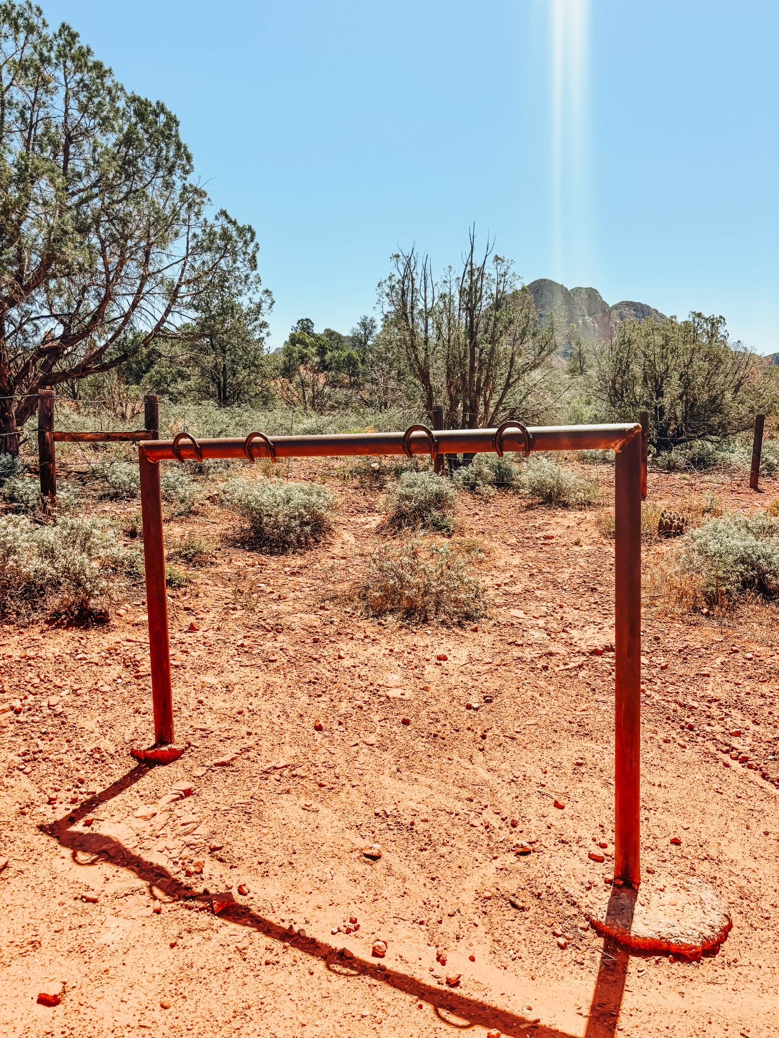 Scenic roadside pull-off surrounded by red rock landscape in Sedona, Arizona
